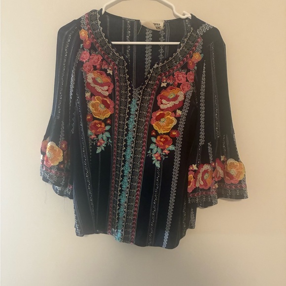 Savanna Jane Tops - Savanna Jane Multicolor Embroidered Blouse